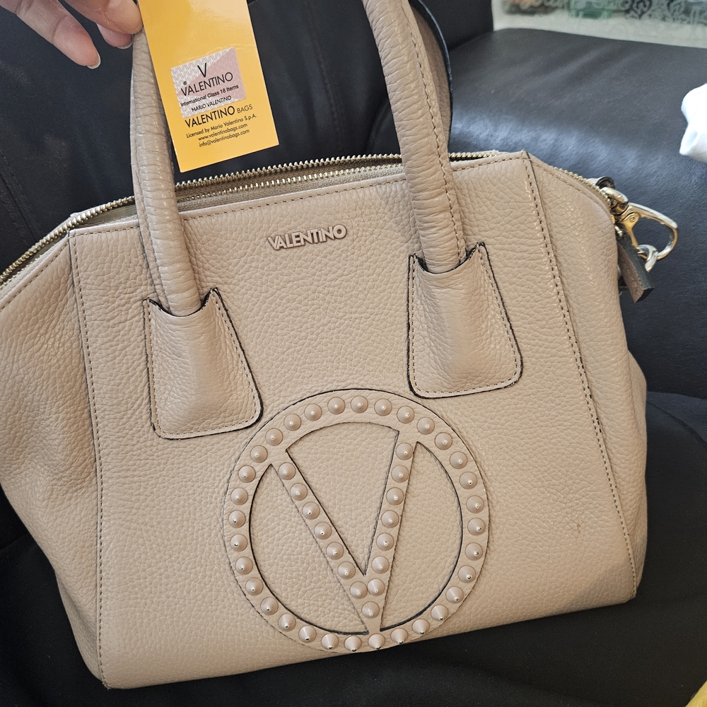 Valentino Beige Leather Crossbody Bag